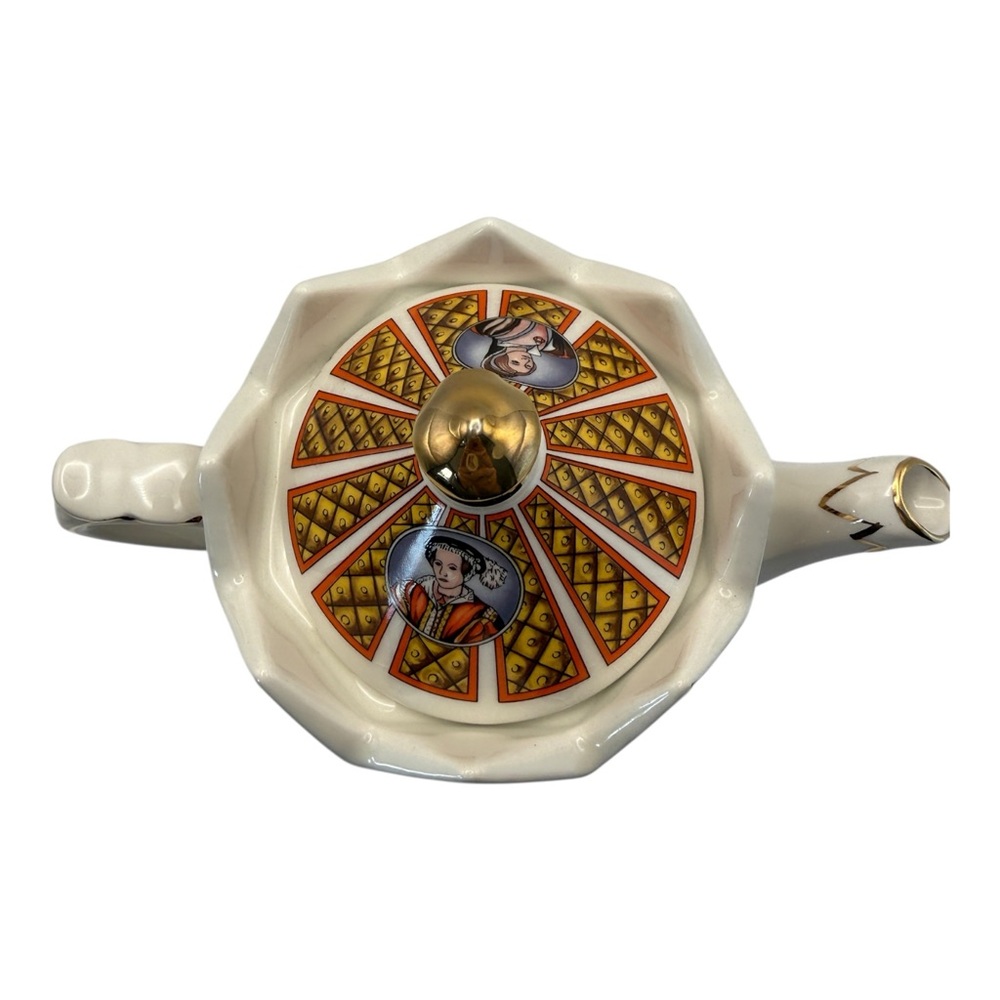 Sadler England Teapot Set – Henry VIII &‎ Elizabeth I Crown Top Vintage - Picture 9 of 16